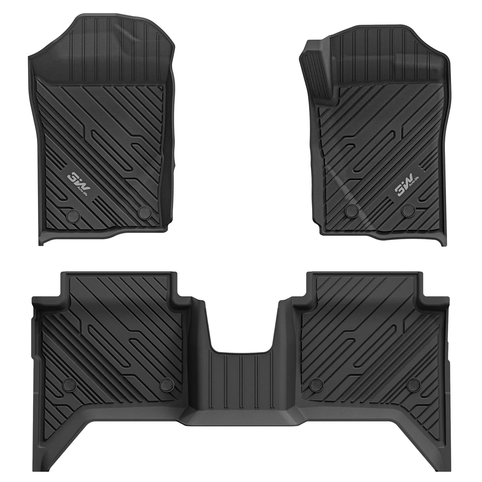 3W Car Floor Mats for Ford Ranger T9 / T6.2 2023-2026 RHD, All Weather Auto Mats(Diesel & PHEV) 3Wliners AU