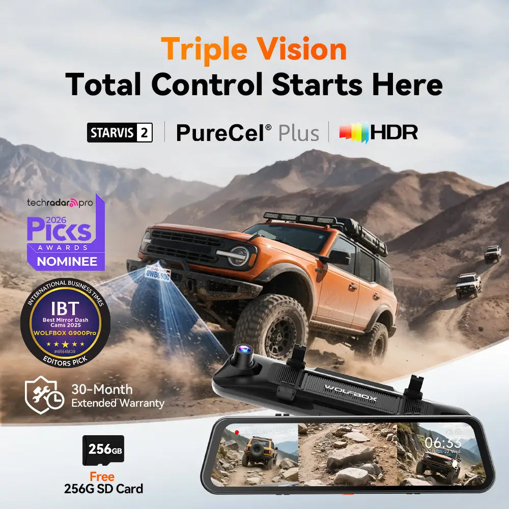 WOLFBOX G900 TriPro Bumper Version 3 Channel Rear View Mirror RHD 3Wliners AU