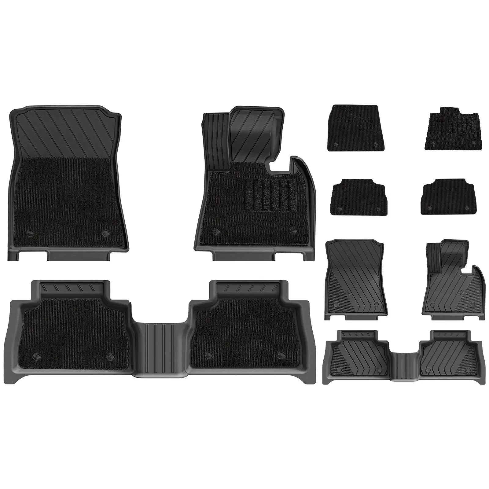 3W Double Layer Car Mats For BMW X6 G06 With Carpets 2019-2026 RHD