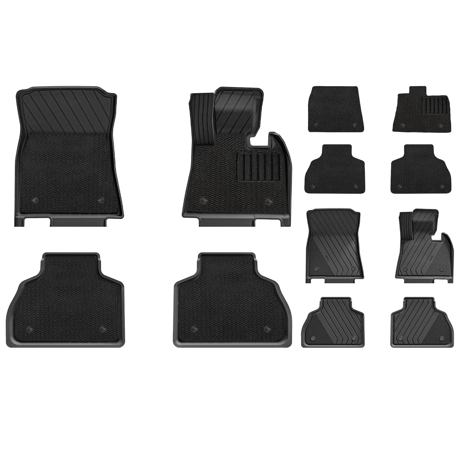 3W Double Layer Car Mats for BMW X7 With Carpets 2019-2026 RHD