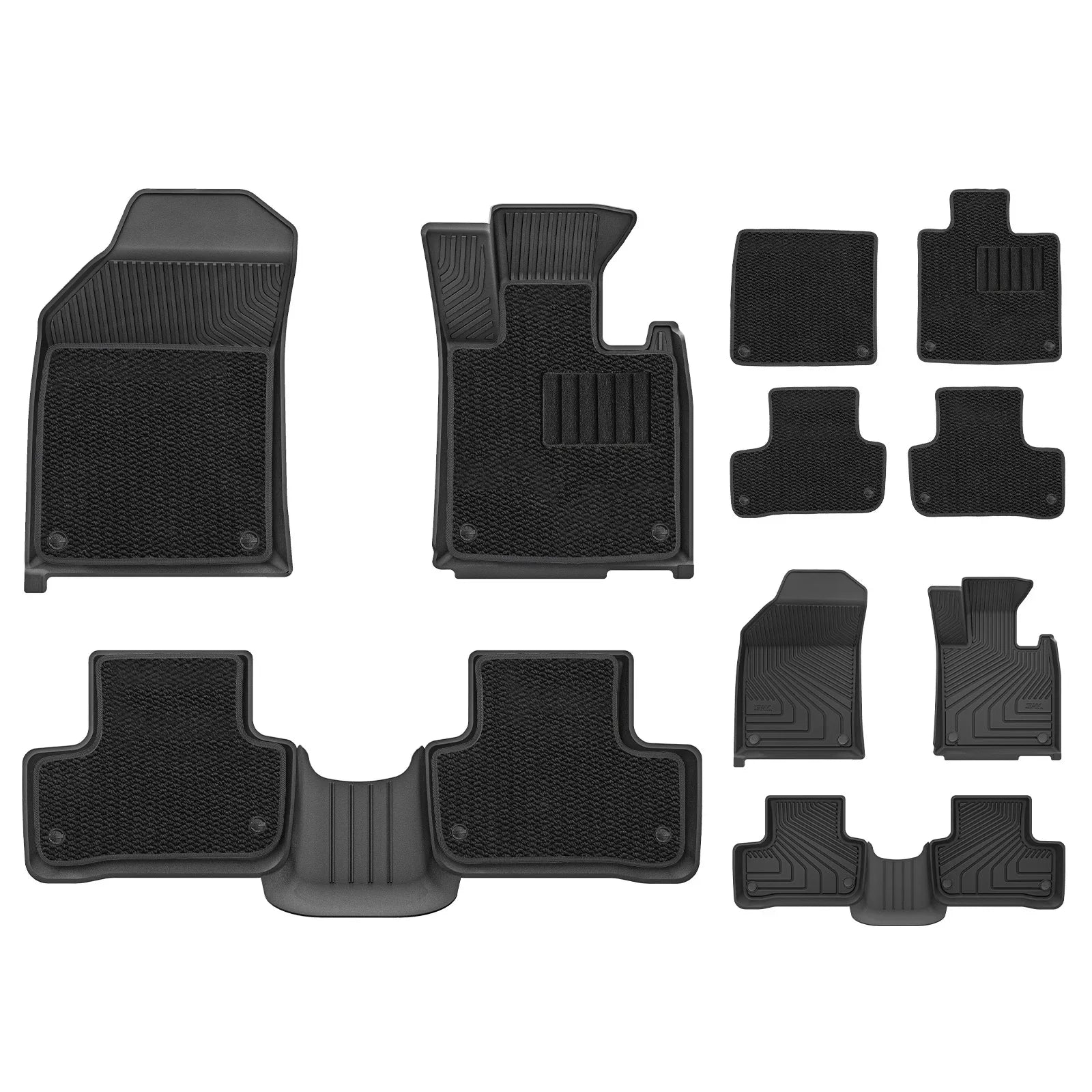 3W Double Layer Car Mats for Volvo XC60 With Carpets 2019-2026 RHD