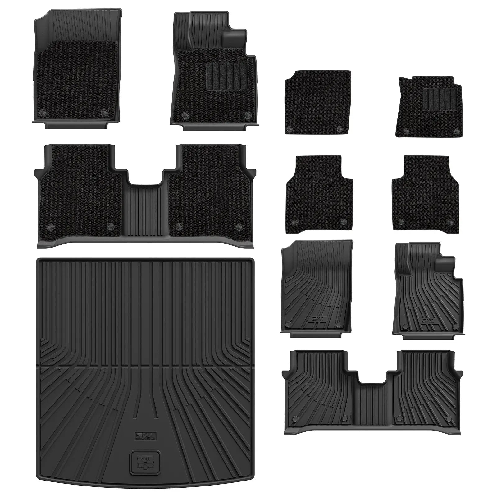 3W Double Layer Car Mats for Volkswagen ID.7 With Carpets 2024-2025