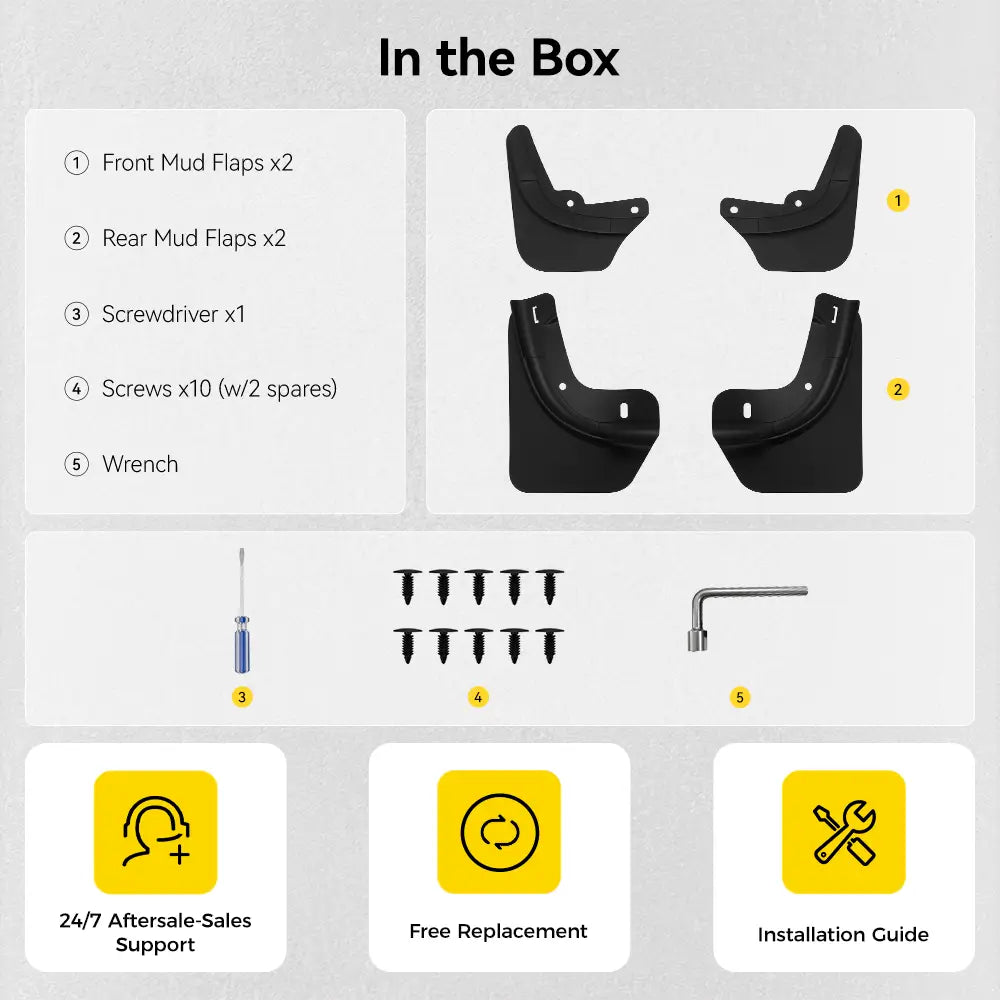 Mud Flaps For Tesla Model Y Juniper (4pcs)