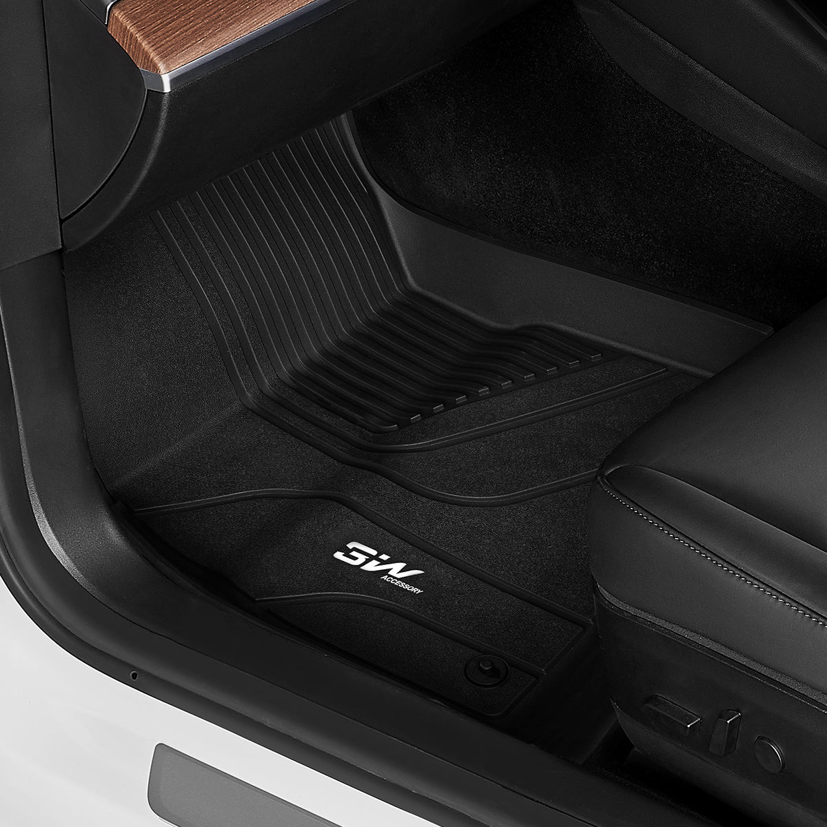 3W Double Layer Car Floor Mats for Tesla Model 3 With Carpets 2021-2023 RHD