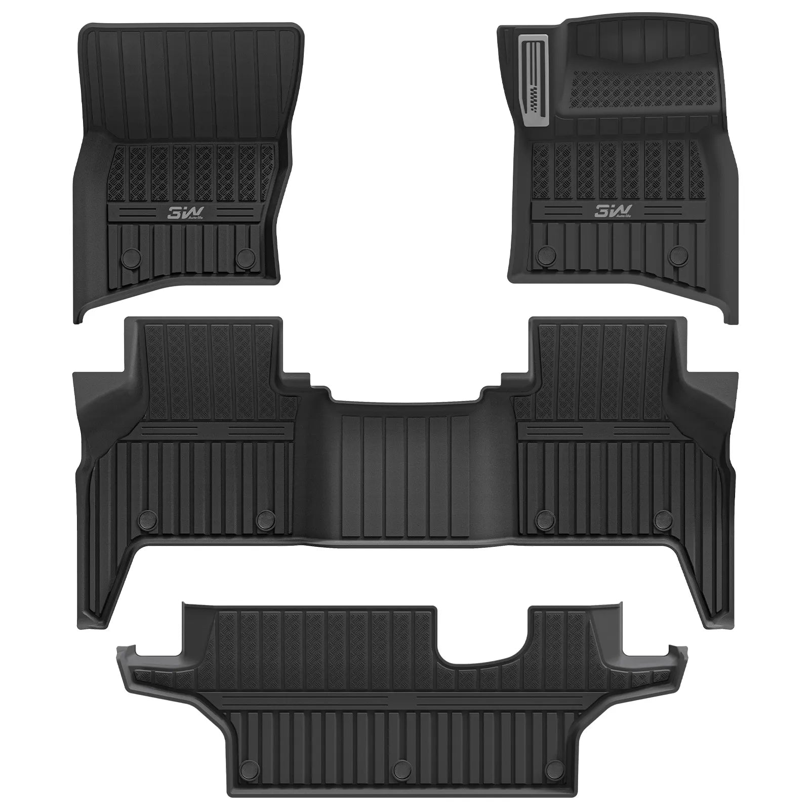 3W All Weather Car Mats For Land Rover Defender 130 2020-2026 (Fit for 7 seater and 8 seater) RHD 3Wliners AU
