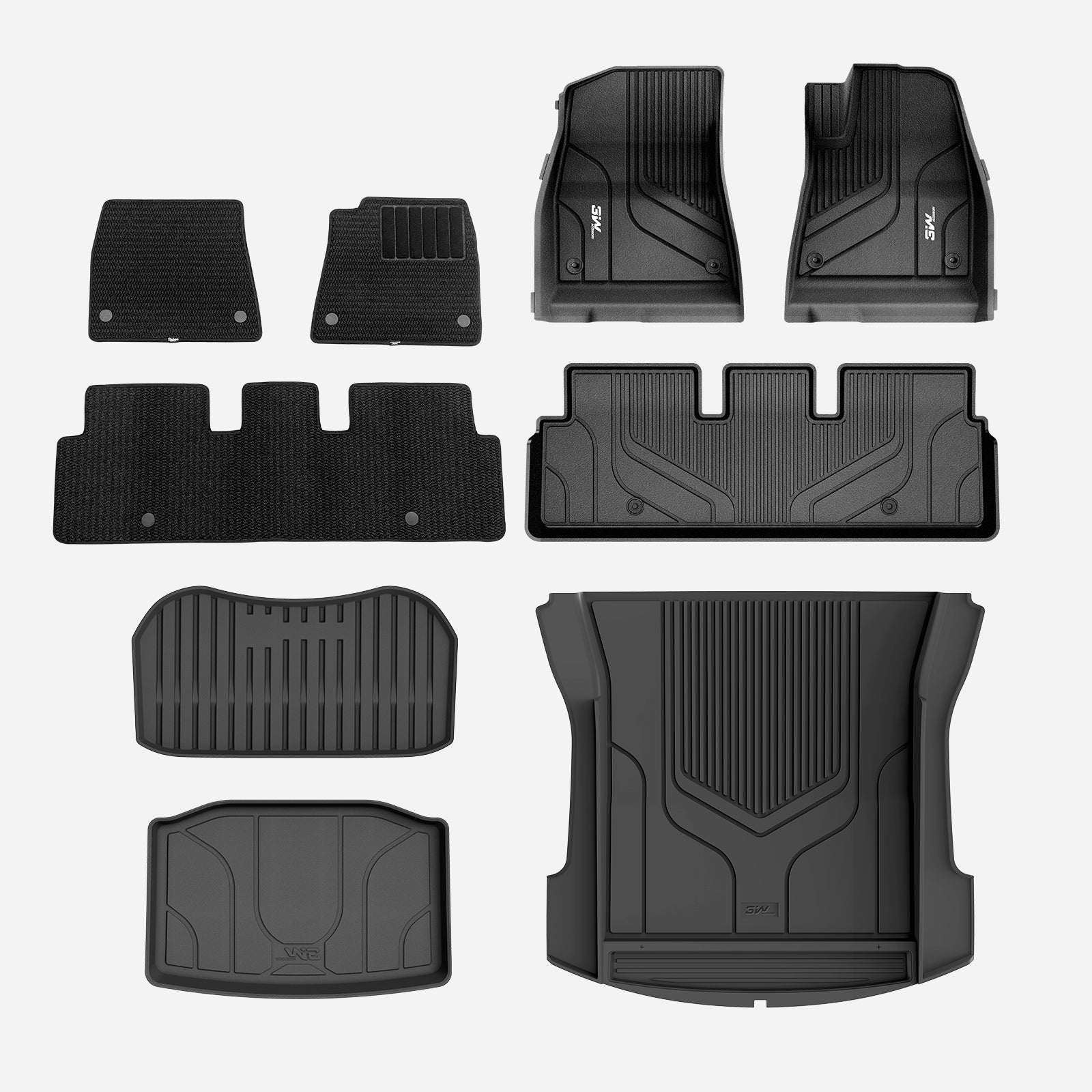 3W Double Layer Car Floor Mats for Tesla Model 3 With Carpets 2021-2023 RHD