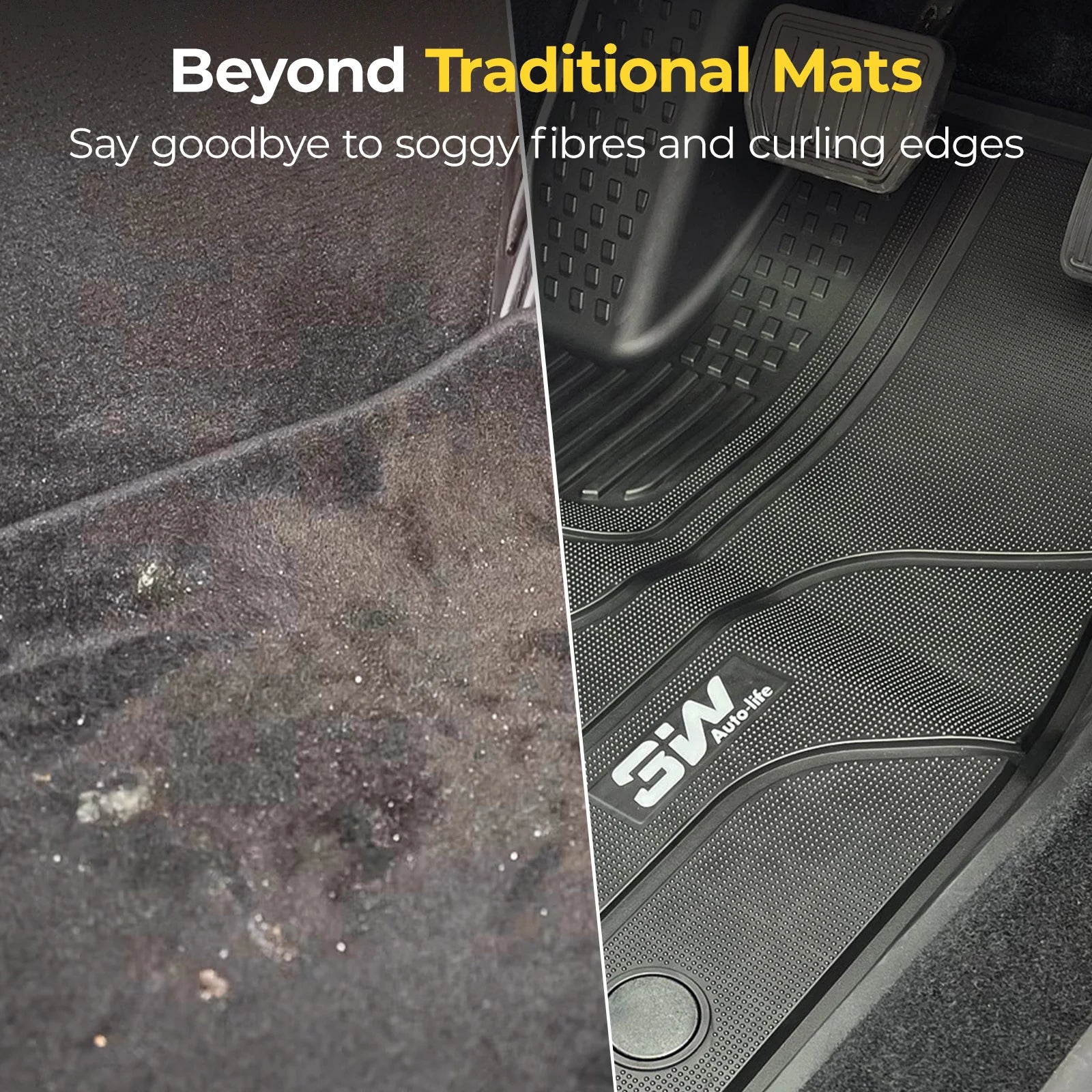 3W All Weather Car Mats For Volkswagen Tiguan 2025-2026 3Wliners AU