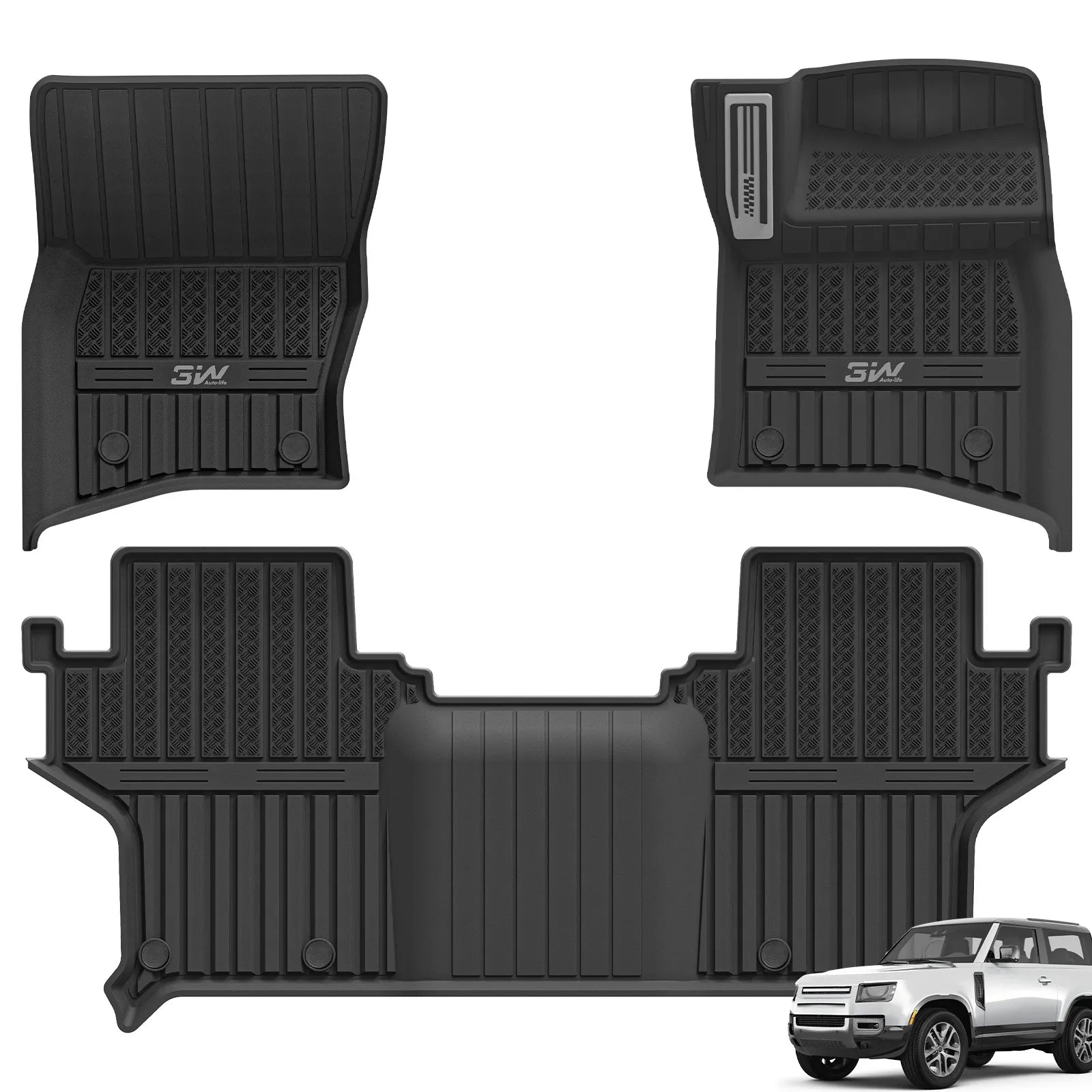 3W Car Mats for Land Rover Defender 90 2020-2026 RHD 3Wliners