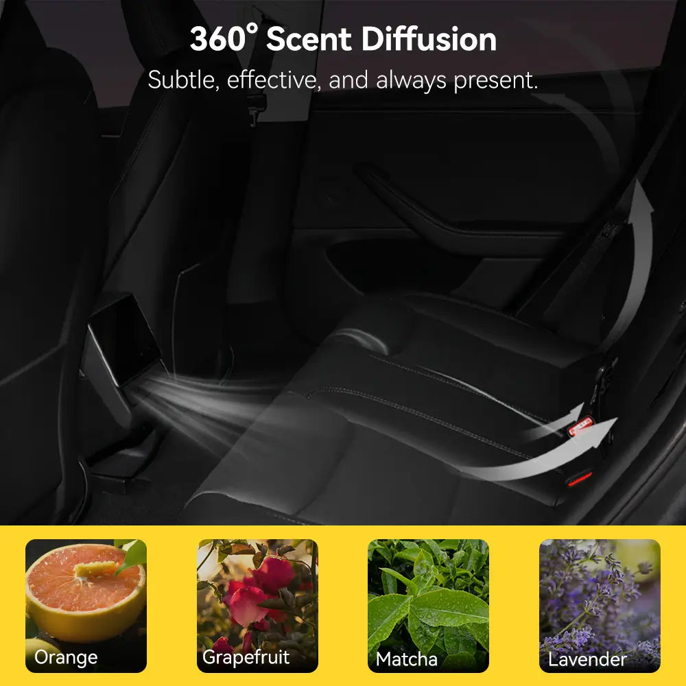 Air Freshener in Rear Vent for Tesla Model Y Juniper and Model 3 Highland