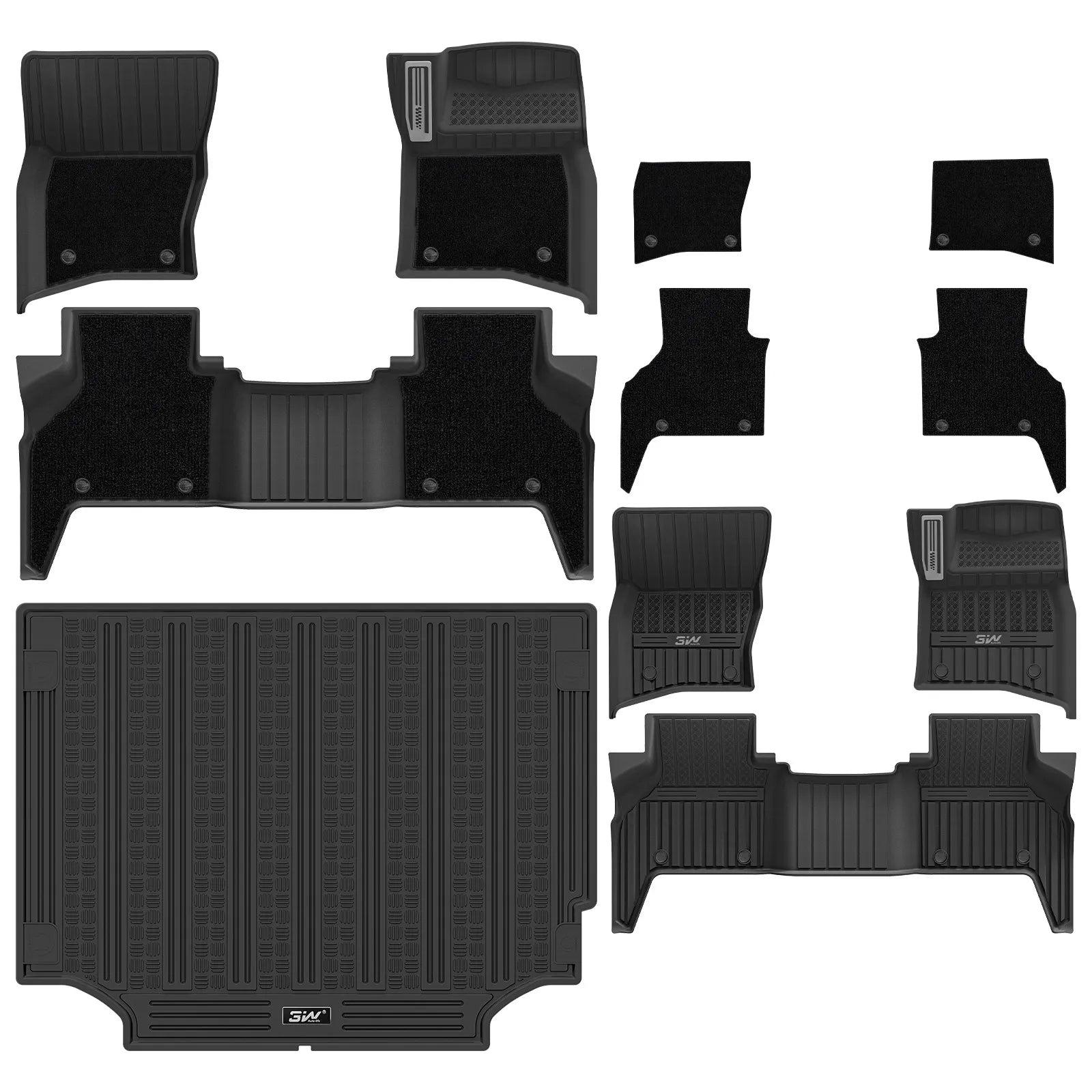 3W Car Floor Mats for Land Rover Defender 110 7-Seater 2020-2026 RHD 3Wliners AU