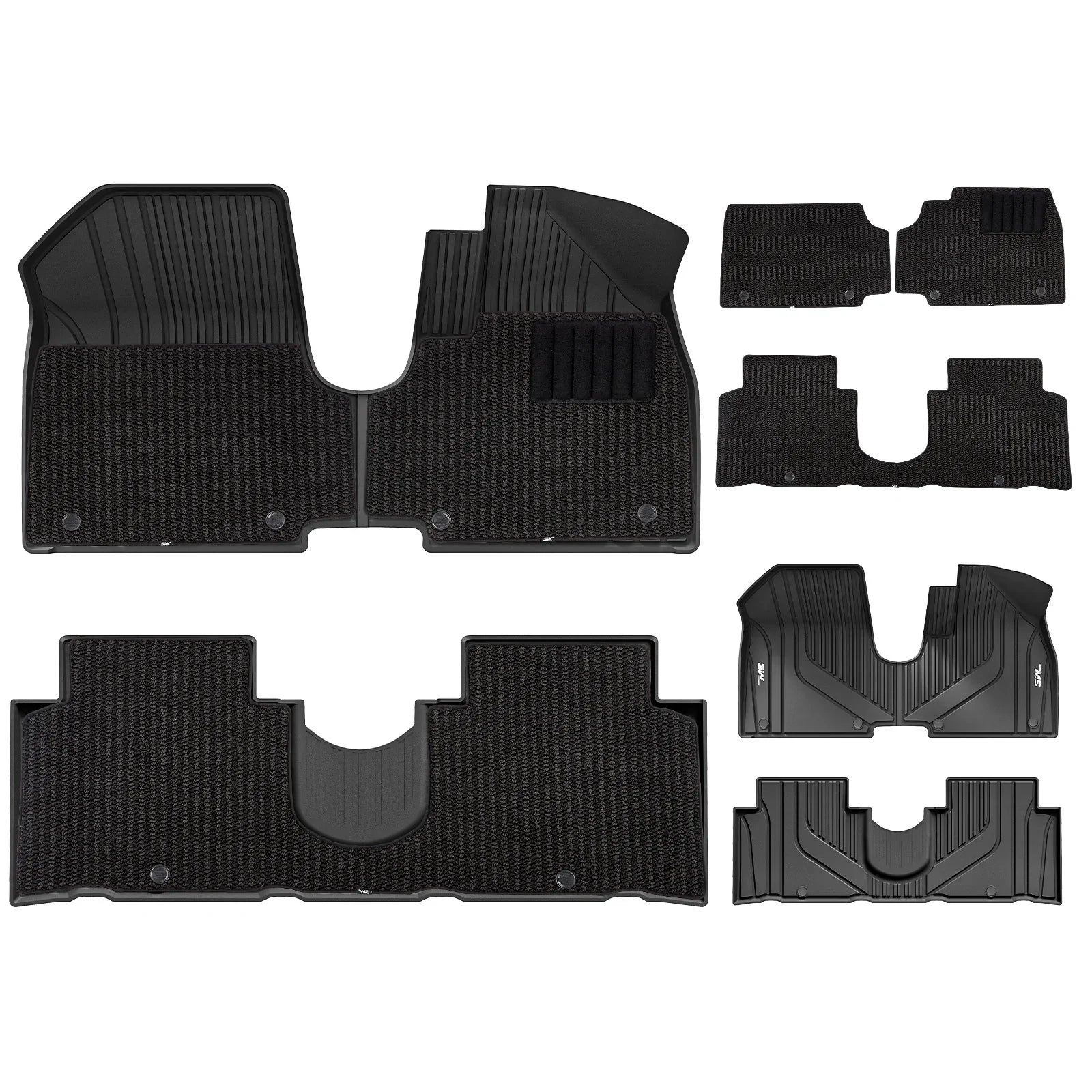 3W Double Layer Car Mats for Hyundai IONIQ 5 With Carpets 2021-2026 RHD (For sliding center console only)