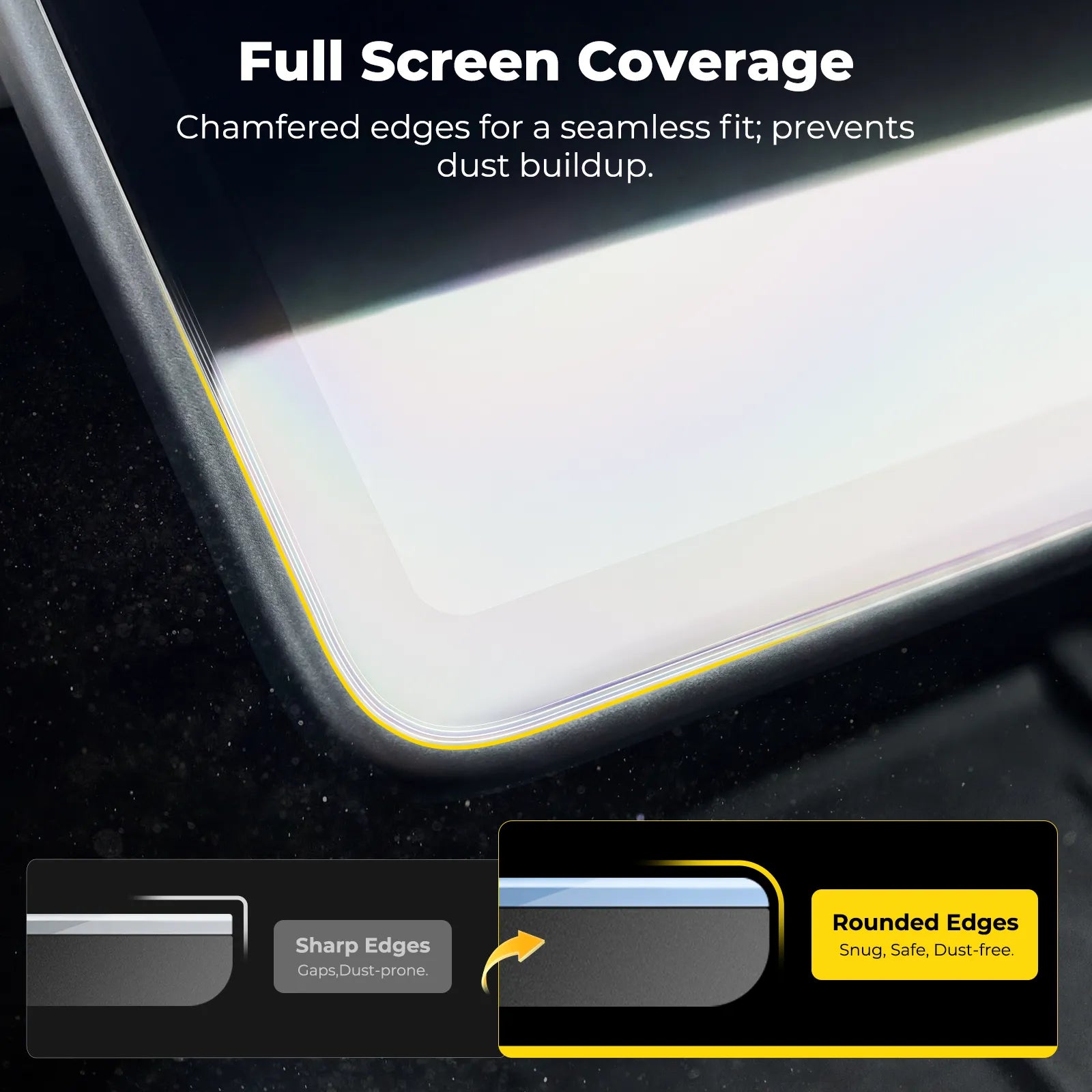 Tempered Glass Screen Protector for Tesla Model Y Juniper and Model 3 Highland (2pcs)