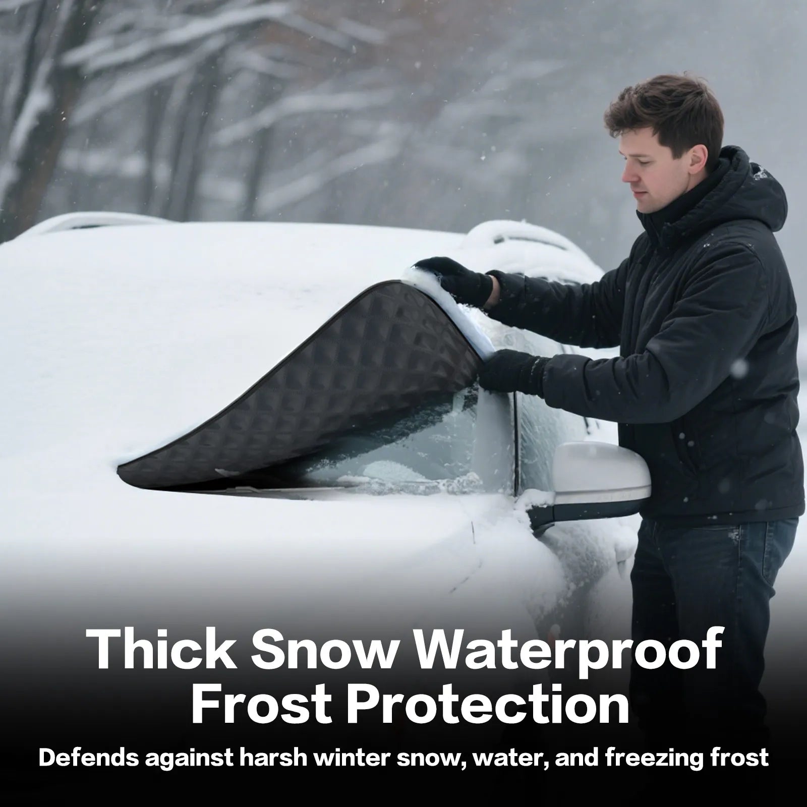 Graphene Thermal Windshield Cover for Ice & Snow - Universal Fit