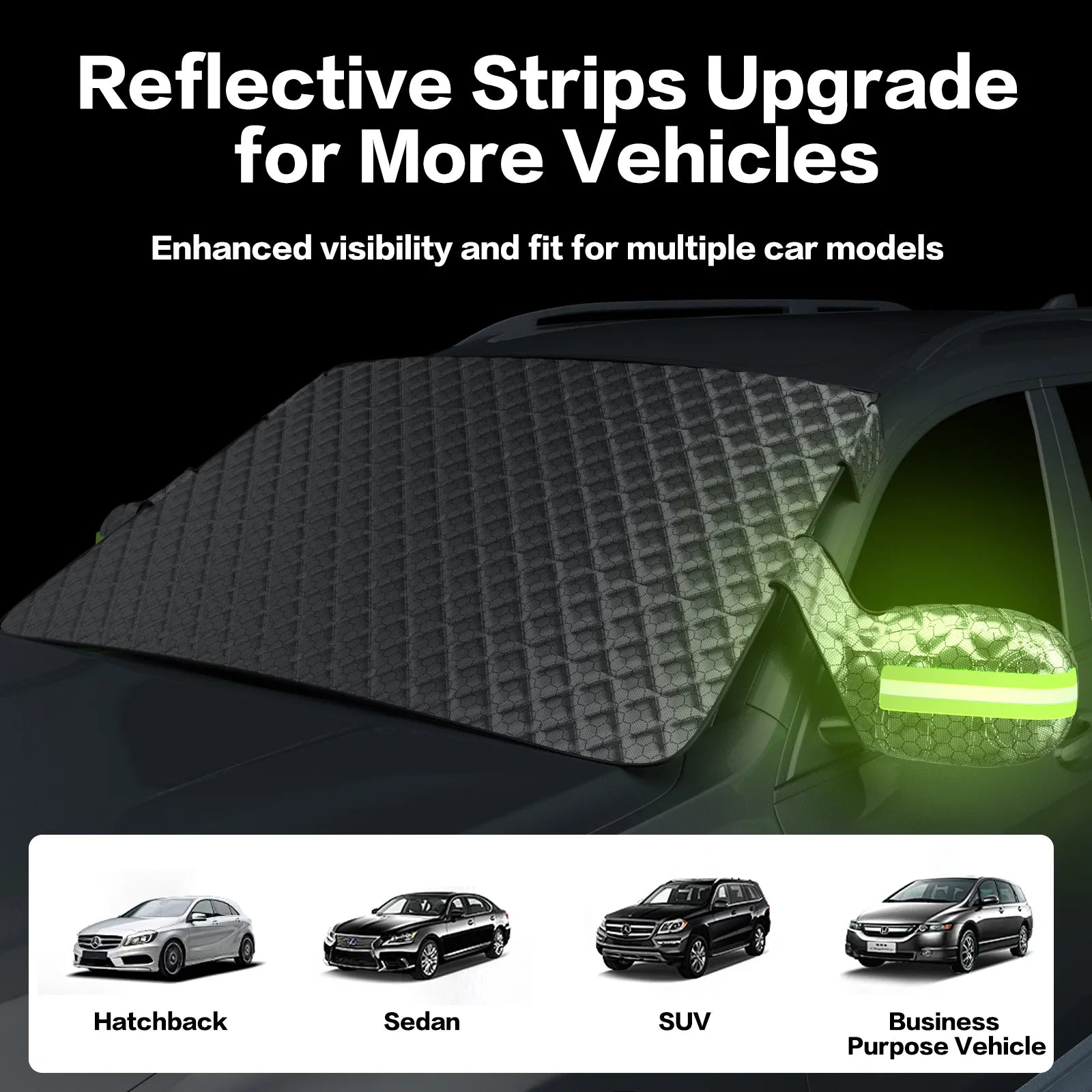 Graphene Thermal Windshield Cover for Ice & Snow - Universal Fit