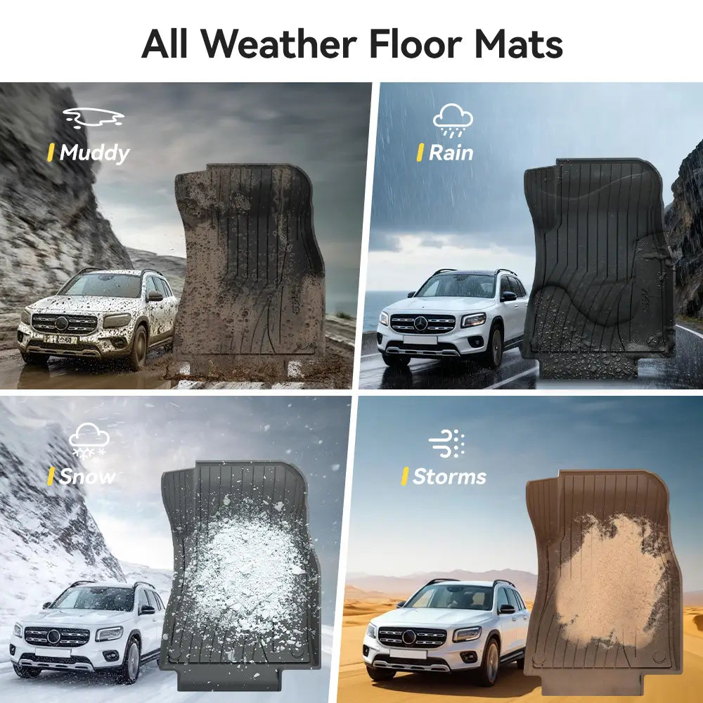 3W All Weather Car Mats For Mercedes Benz GLB 2021-2025 3Wliners AU