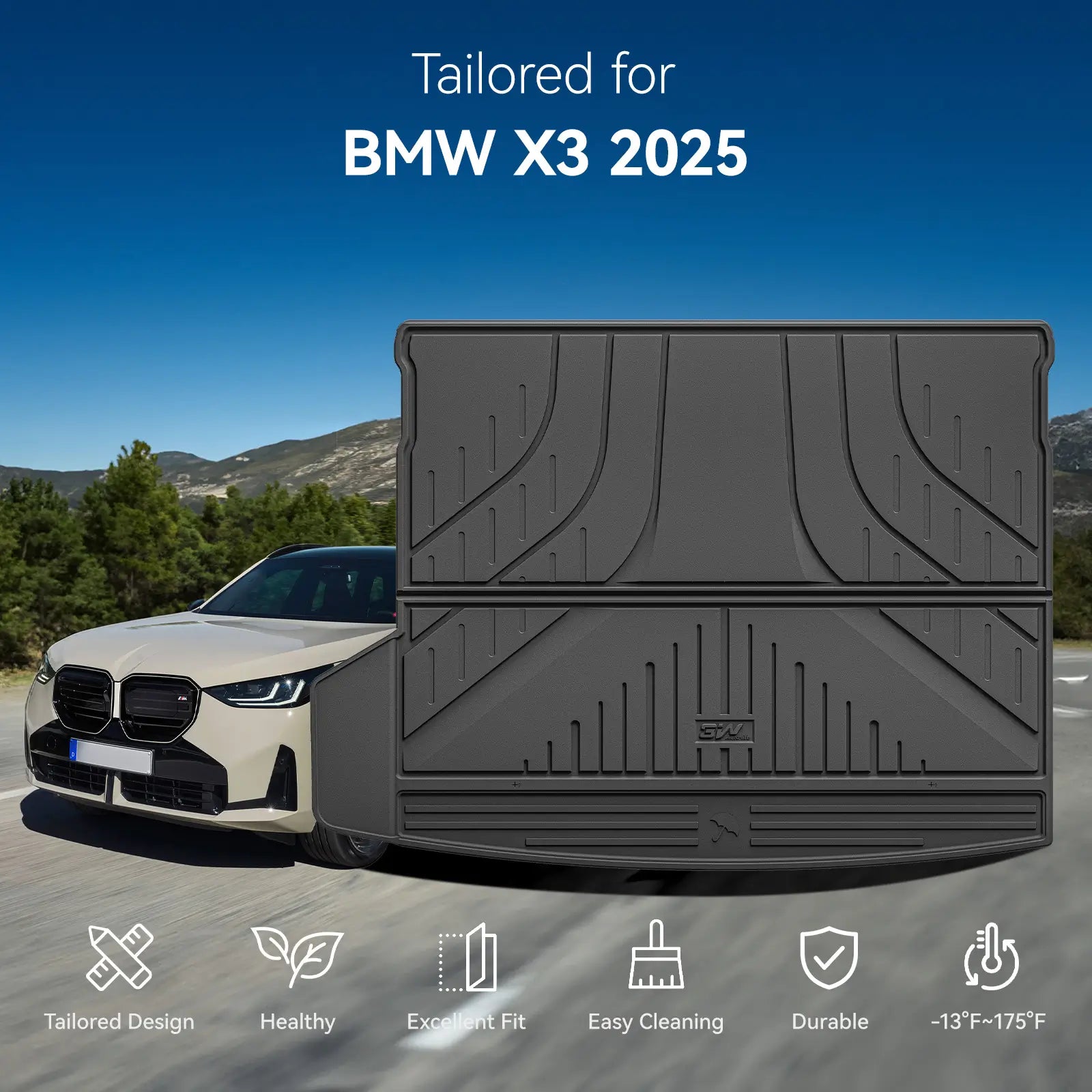 3W Custom All Weather Car Mats for BMW X3 G45 2025-2026
