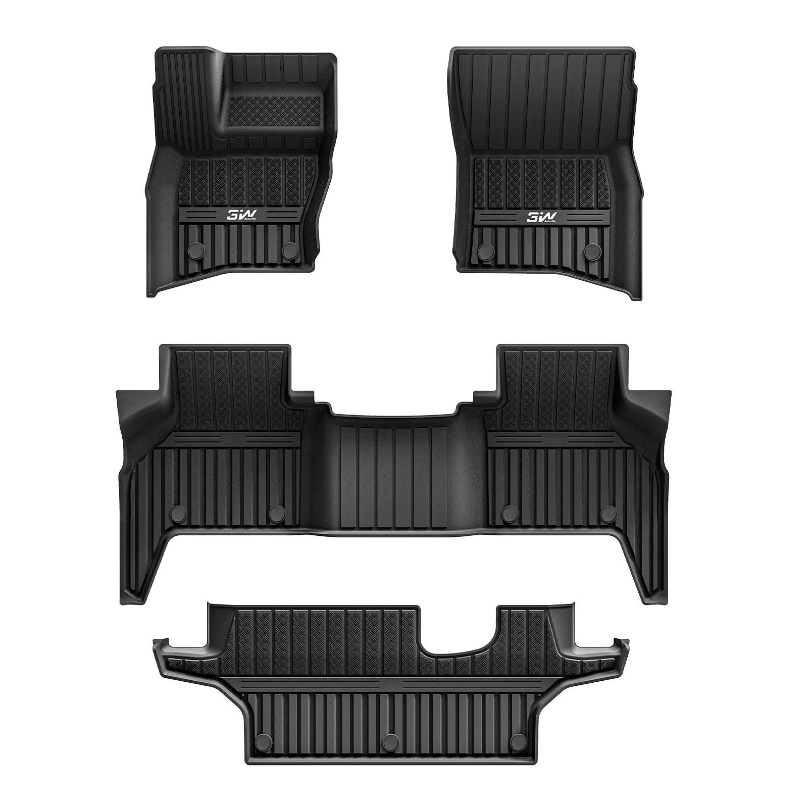 3W All Weather Car Mats For Land Rover Defender 130 2020-2026 (Fit for 7 seater and 8 seater) RHD