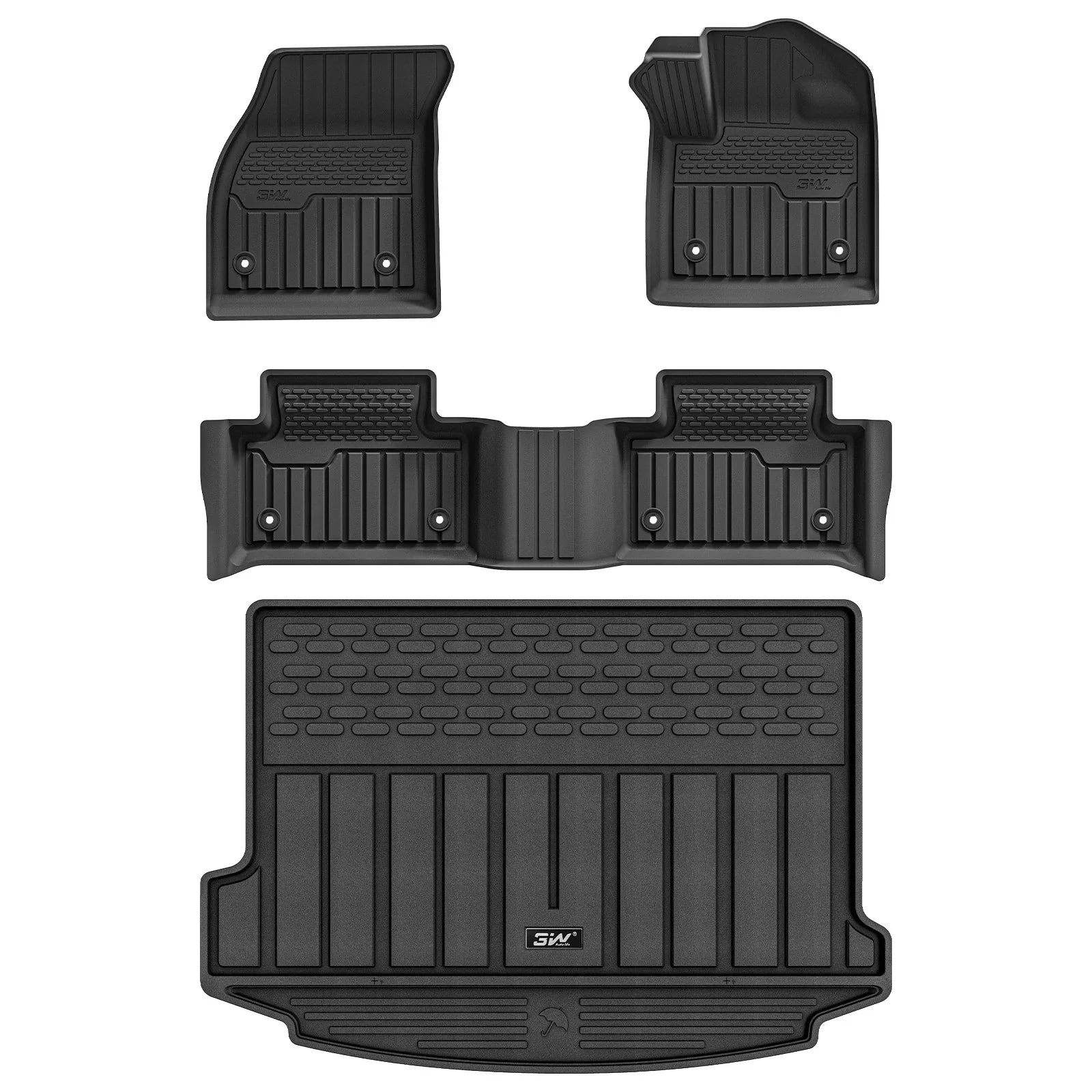 3W Double Layer Car Mats for New Range Rover Evoque 2021-2026 With Carpets RHD (Not for manual transmission) 3w