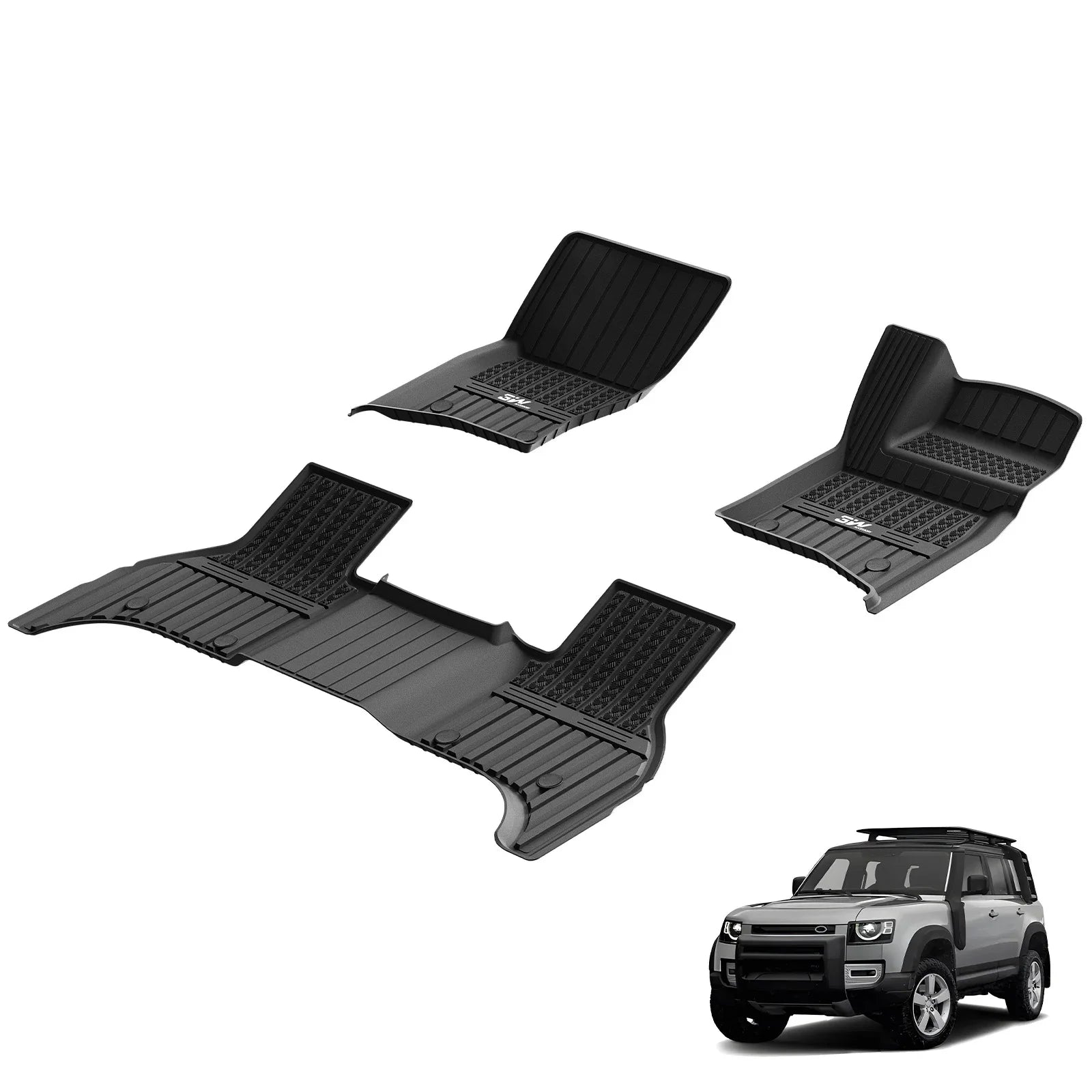 3W Car Mats for Land Rover Defender 110 5-Seater 2020-2026 RHD