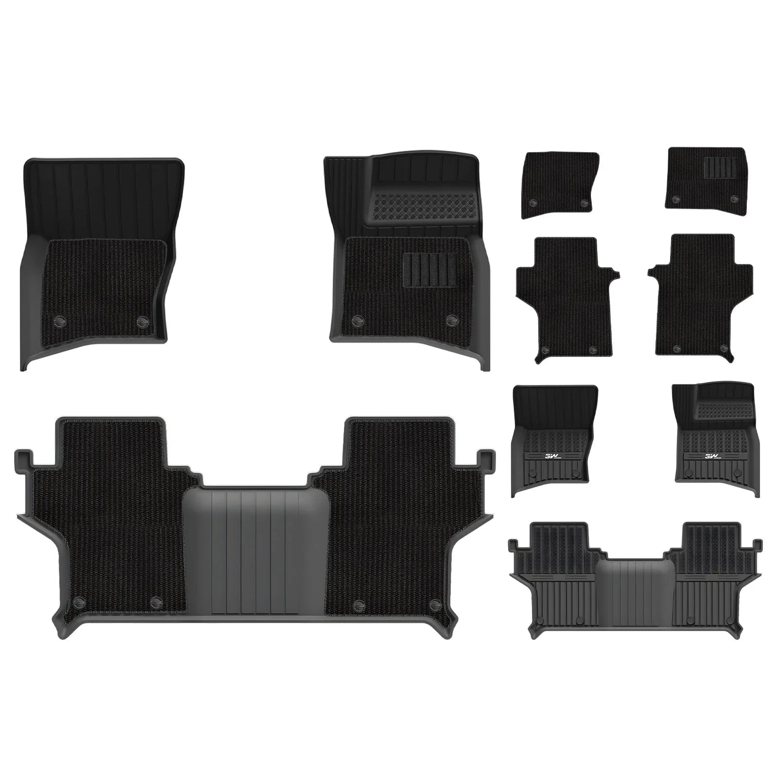 3W Double Layer Car Mats for Land Rover Defender 90 With Carpets 2020-2026 RHD