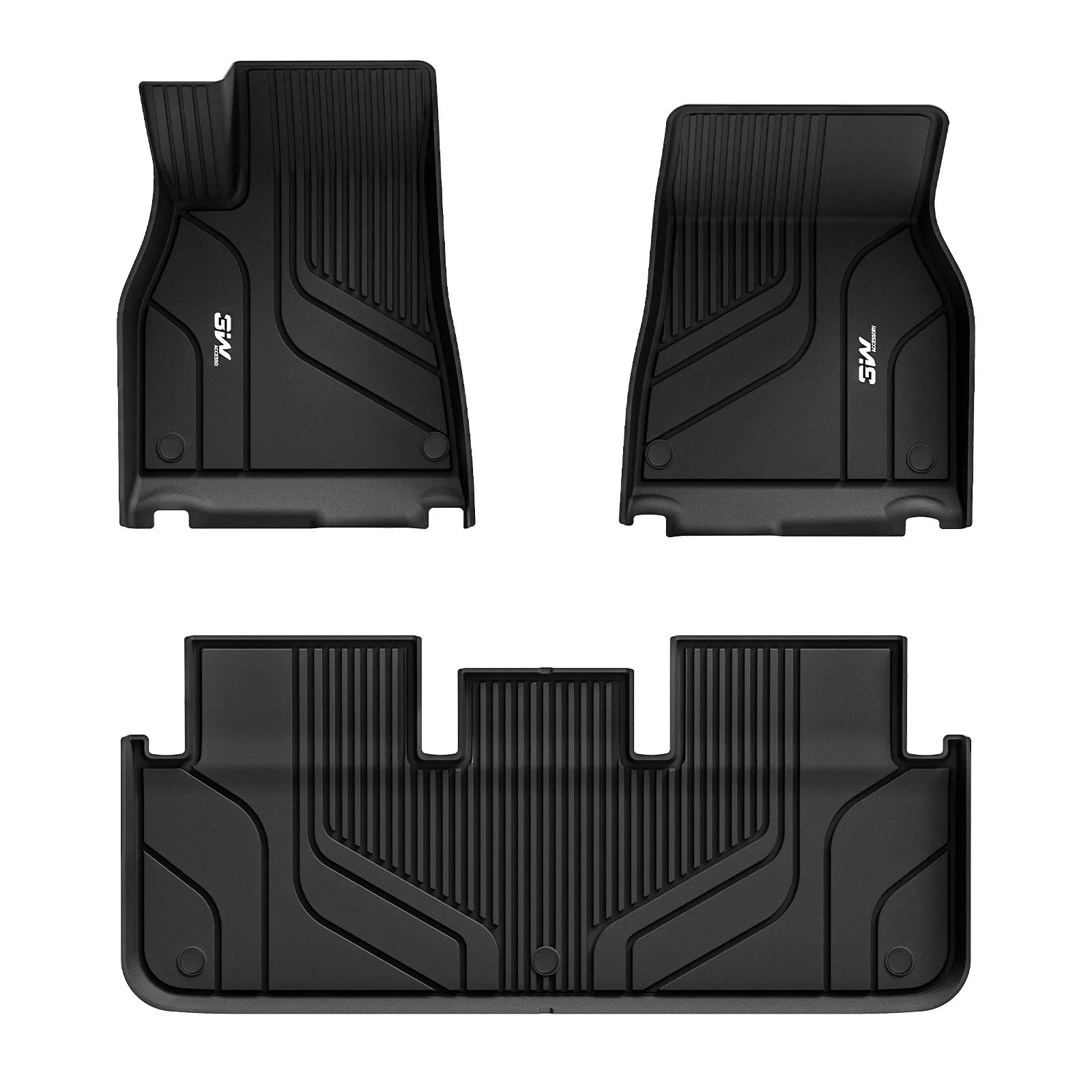 3W Custom All Weather Car Mats for Tesla Model S 2022-2026 LHD