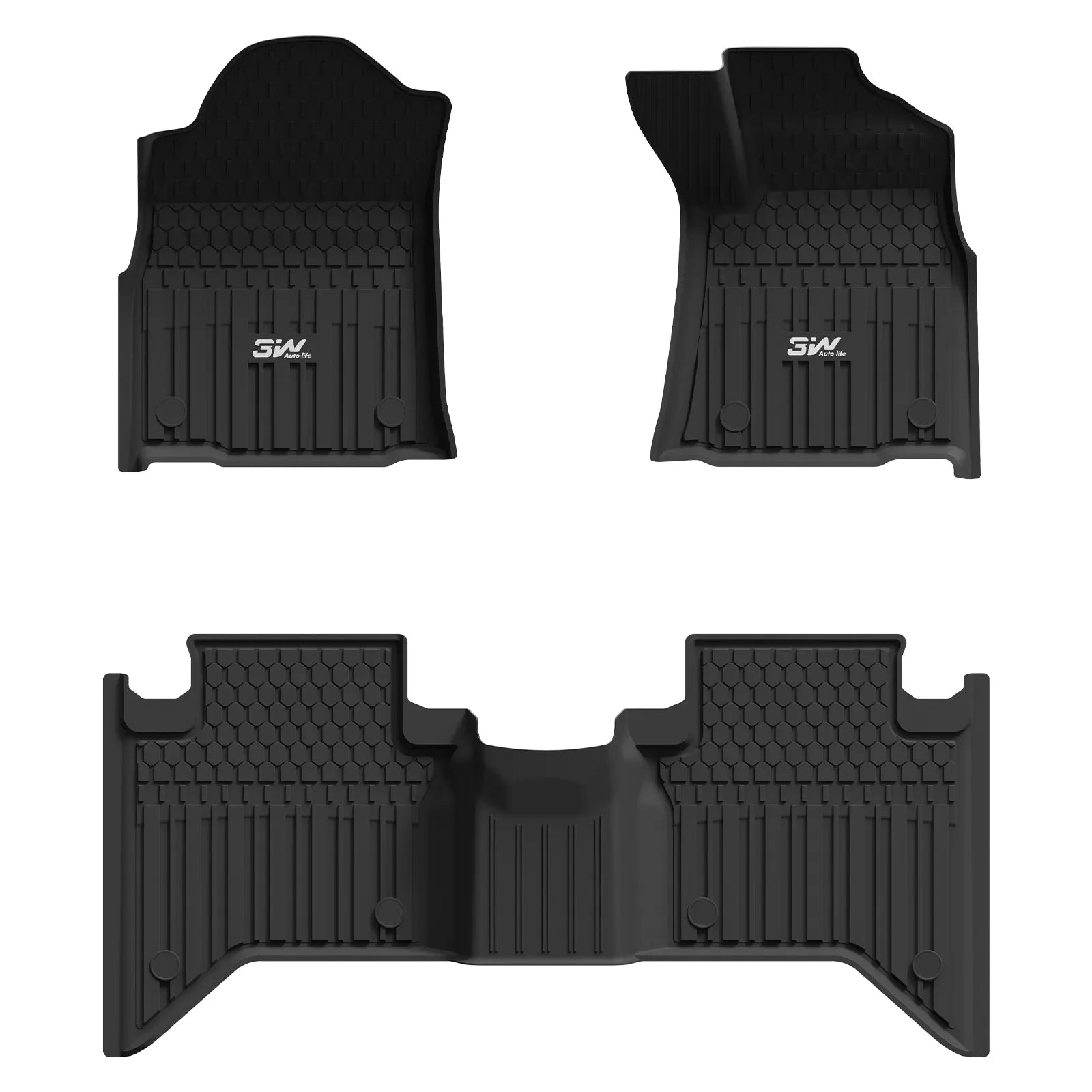 3W All Weather Car Mats for Toyota Hilux 4 doors RHD (Not for Manual transmission)